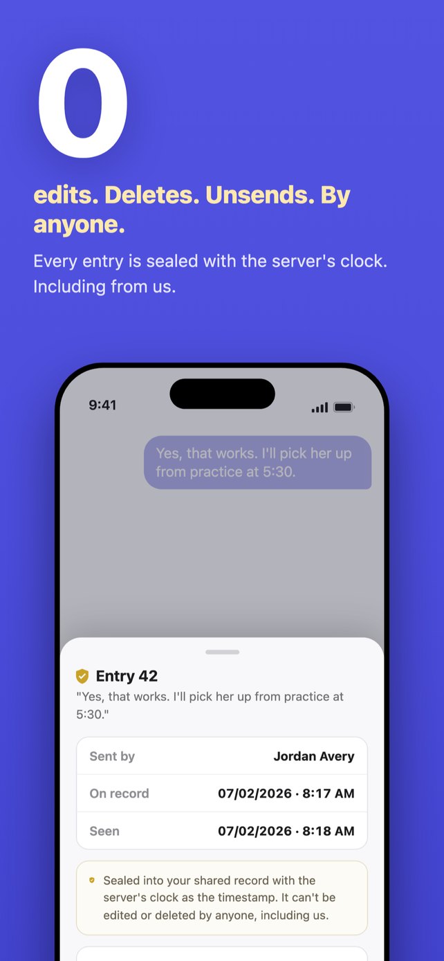 0 edits, deletes or unsends, by anyone. A message entry with its timestamps.