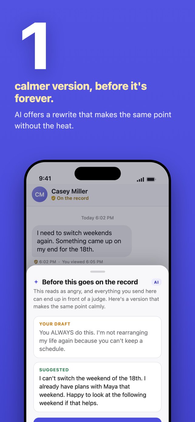 1 calmer version before it is forever. AI tone assist suggesting a calmer rewrite.